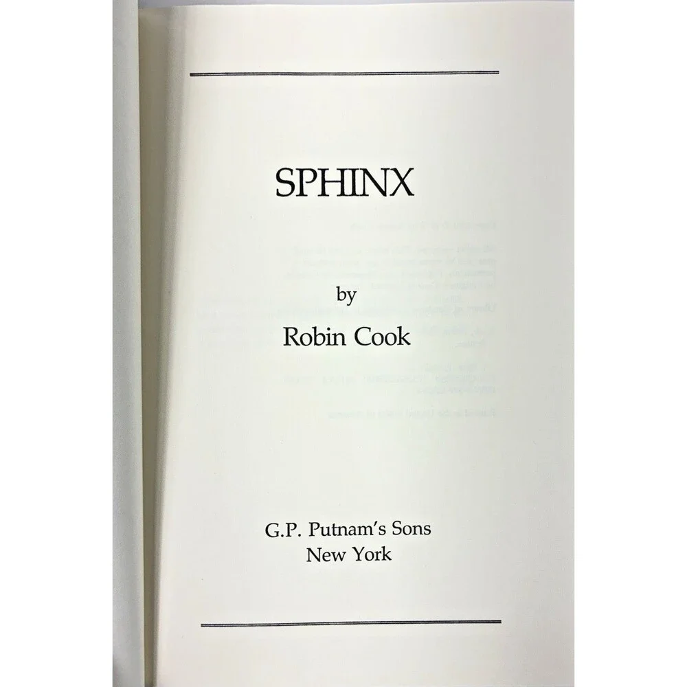 Sphinx by Robin Cook Vintage 1979 G.P. Putnam's First Printing Hardback